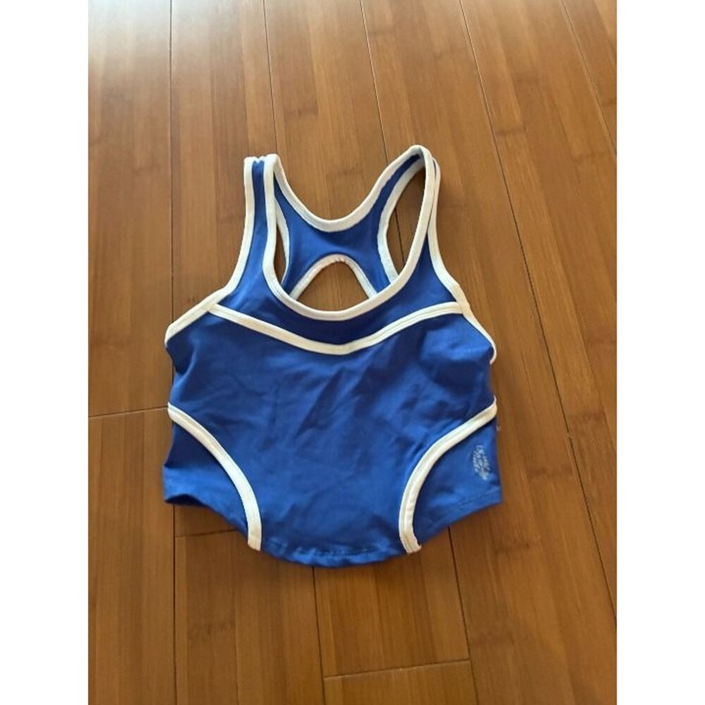 Fp Movement By Free People Tops Free People Movement Cross Bar Cami Blue M/L